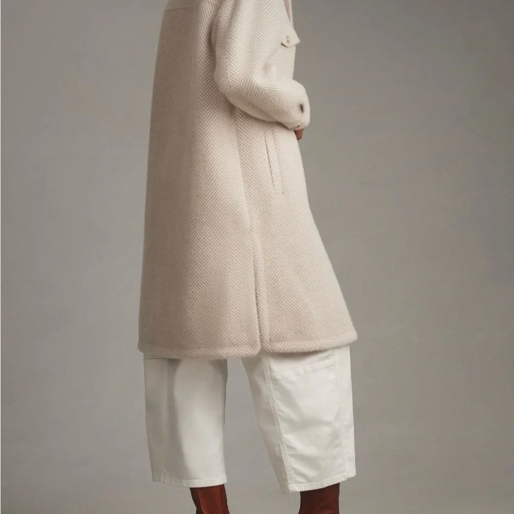 Greylin Fuzzy Long Knit Coat - Picture 3 of 8